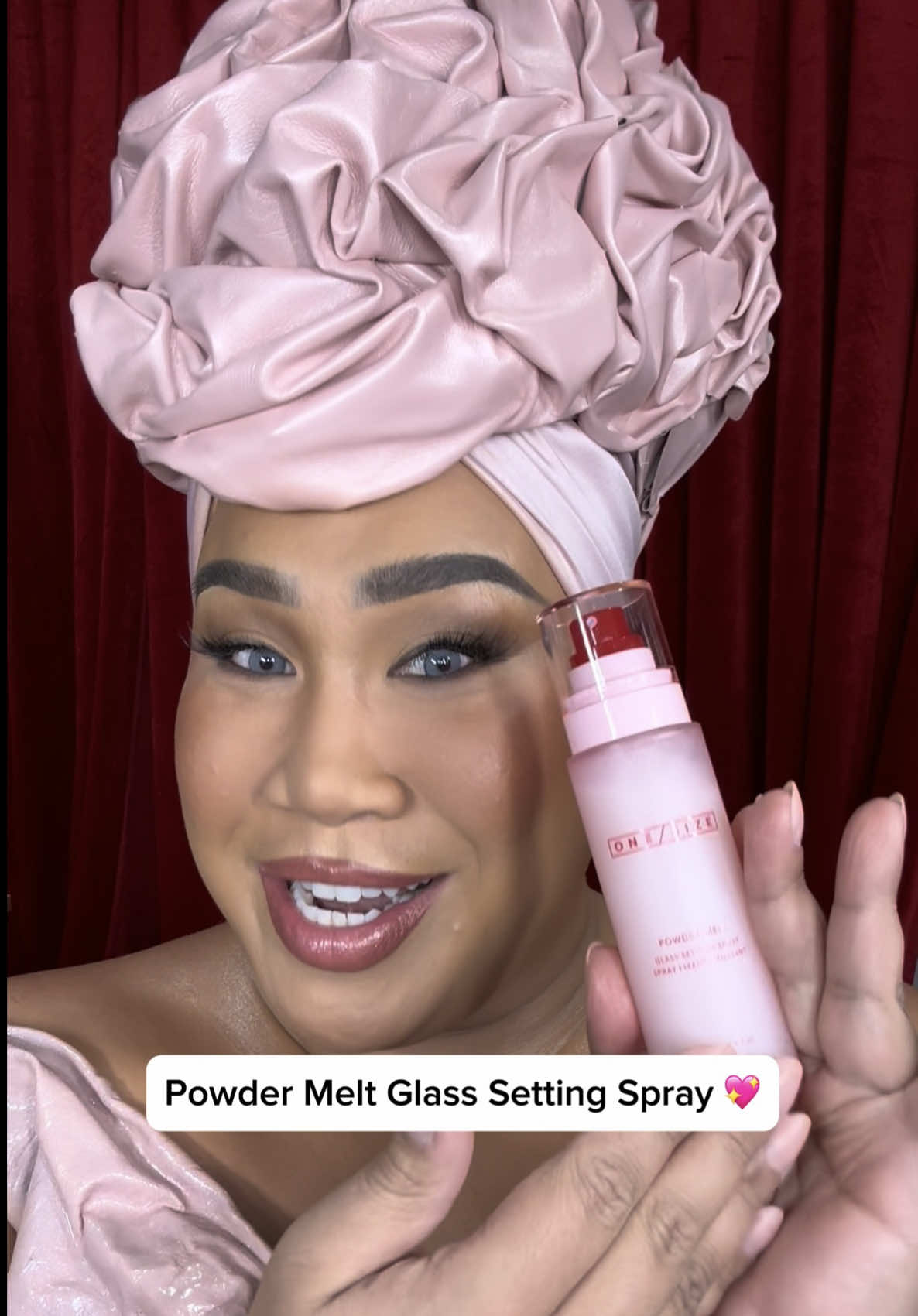 TikTok post by @patrickstarrr for ONE SIZE BEAUTY. Caption reads: [...] your makeup 💖💦. Meet @ONE SIZE BEAUTY’s....