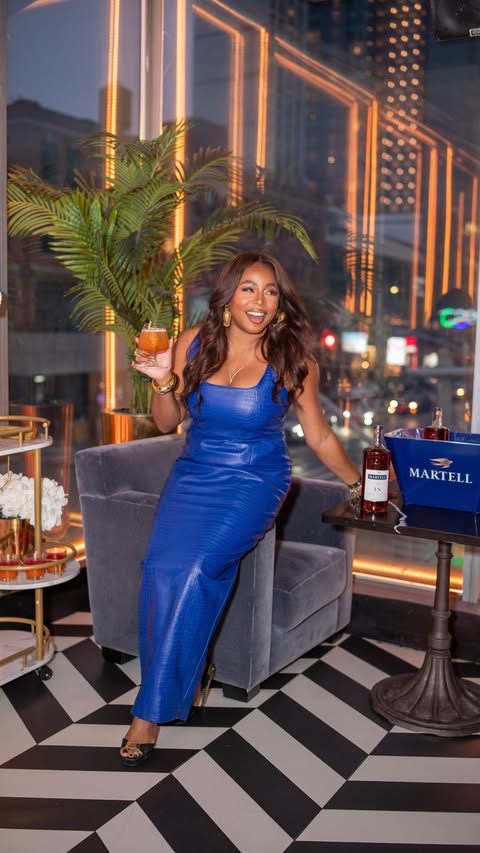 Instagram post by @kelawalker for Martell. Caption reads: Brunch hits different when the cocktails come....