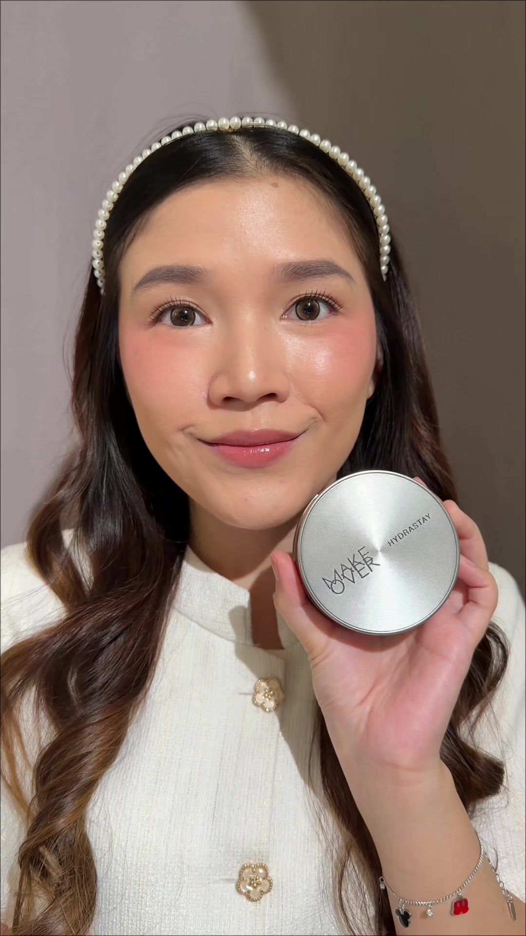 TikTok post by @girldailystuff for Make Over. Caption reads: The glow is actually unreal ✨ @makeoverid....