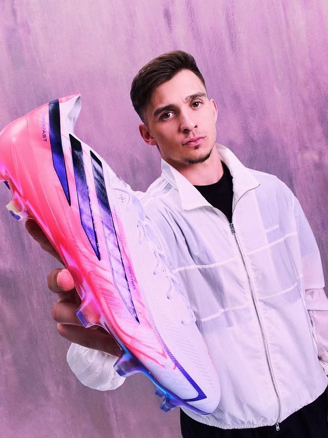 Instagram post by @francisco.conceicao7 for adidas Football. Caption reads: Speed unlocked⚡️ @adidasfootball.