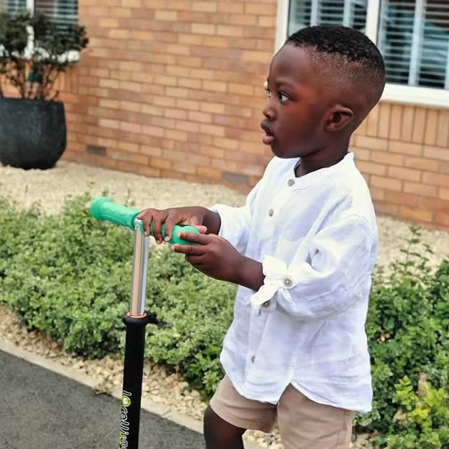 Instagram post by @houseofackah for Parents. Caption reads: #ad| 🚨 New Scooter Alert! 🚨 

Psalm finally took....