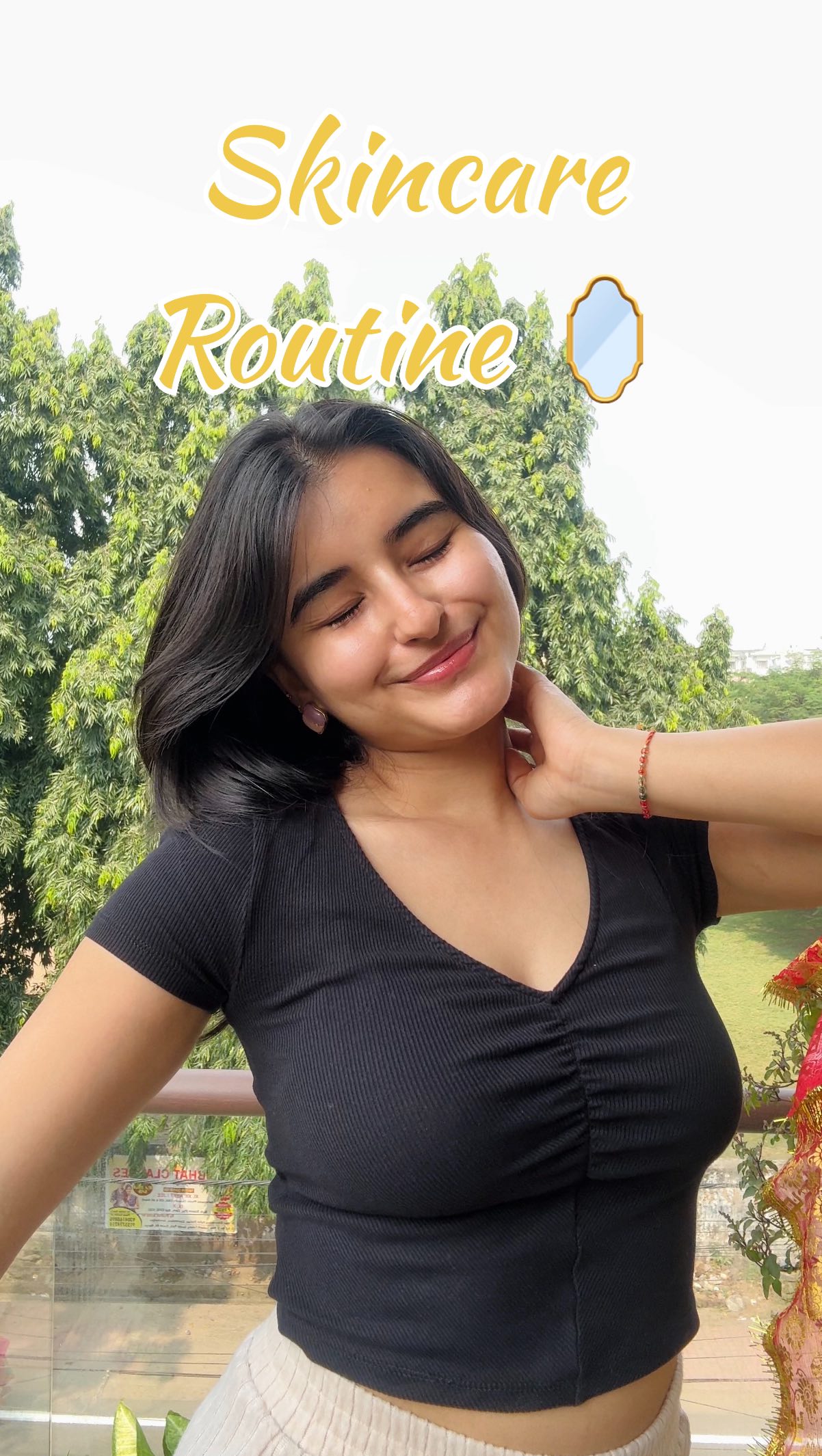 Instagram post by @cuttingedge_vanshika for ISDIN. Caption reads: [...] 
Moisturiser: @biodermaindia 
Sunscreen:....