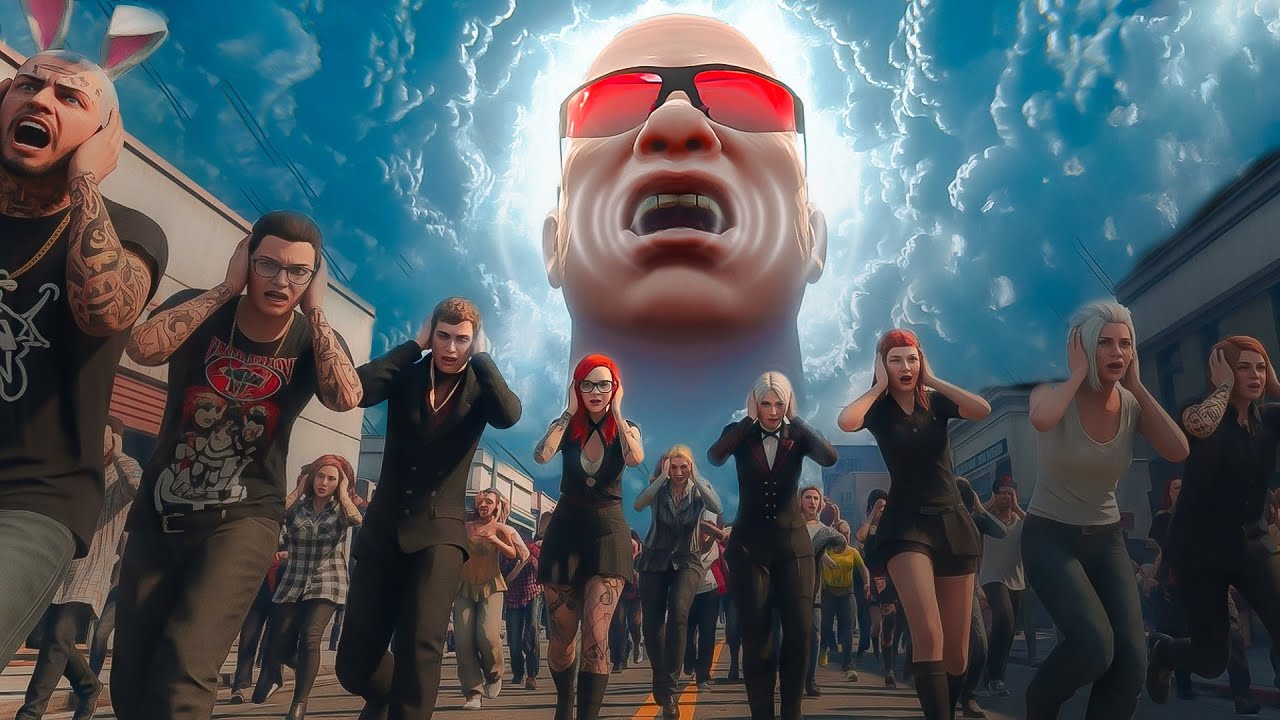 YouTube post by @hawk_professor for FIFINEMICROPHONE. Caption reads: EVERYONE ON THE SERVER LISTEN TO ME IN GTA RP....