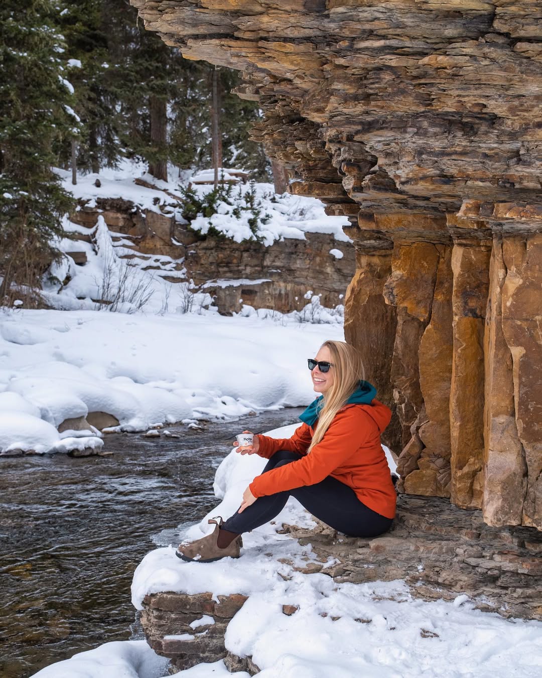 Instagram post by @theworldpursuit for Noosa Yoghurt. Caption reads: #ad We are typically on the go people, always....