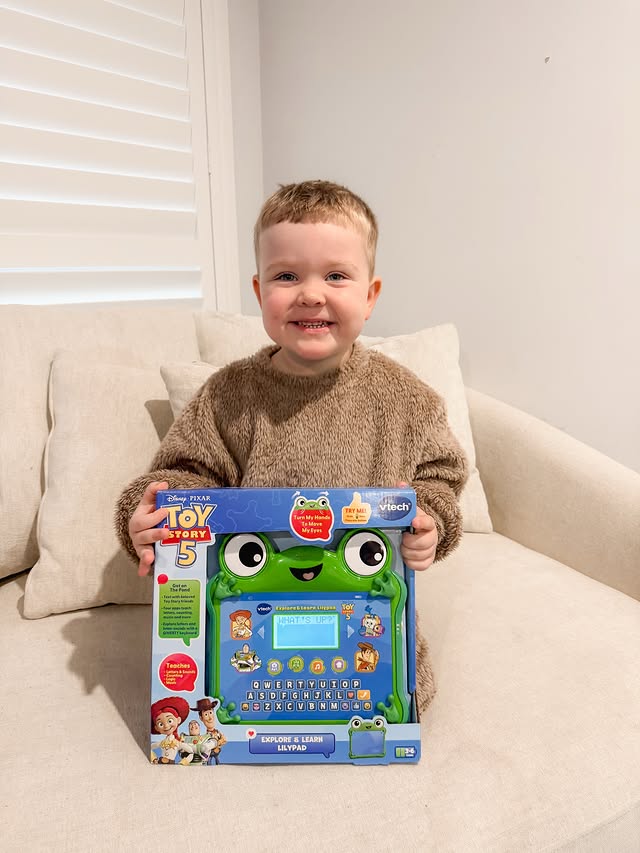 Instagram post by an influencer for VTech Electronics Australia. Caption reads: To infinity and beyond… but make it educational....