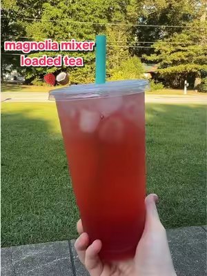TikTok post by @delaneyyyymu for Kajun Loaded Tea. Caption reads: [...] so good! #magnoliamixer #loadedtea @KaJun....