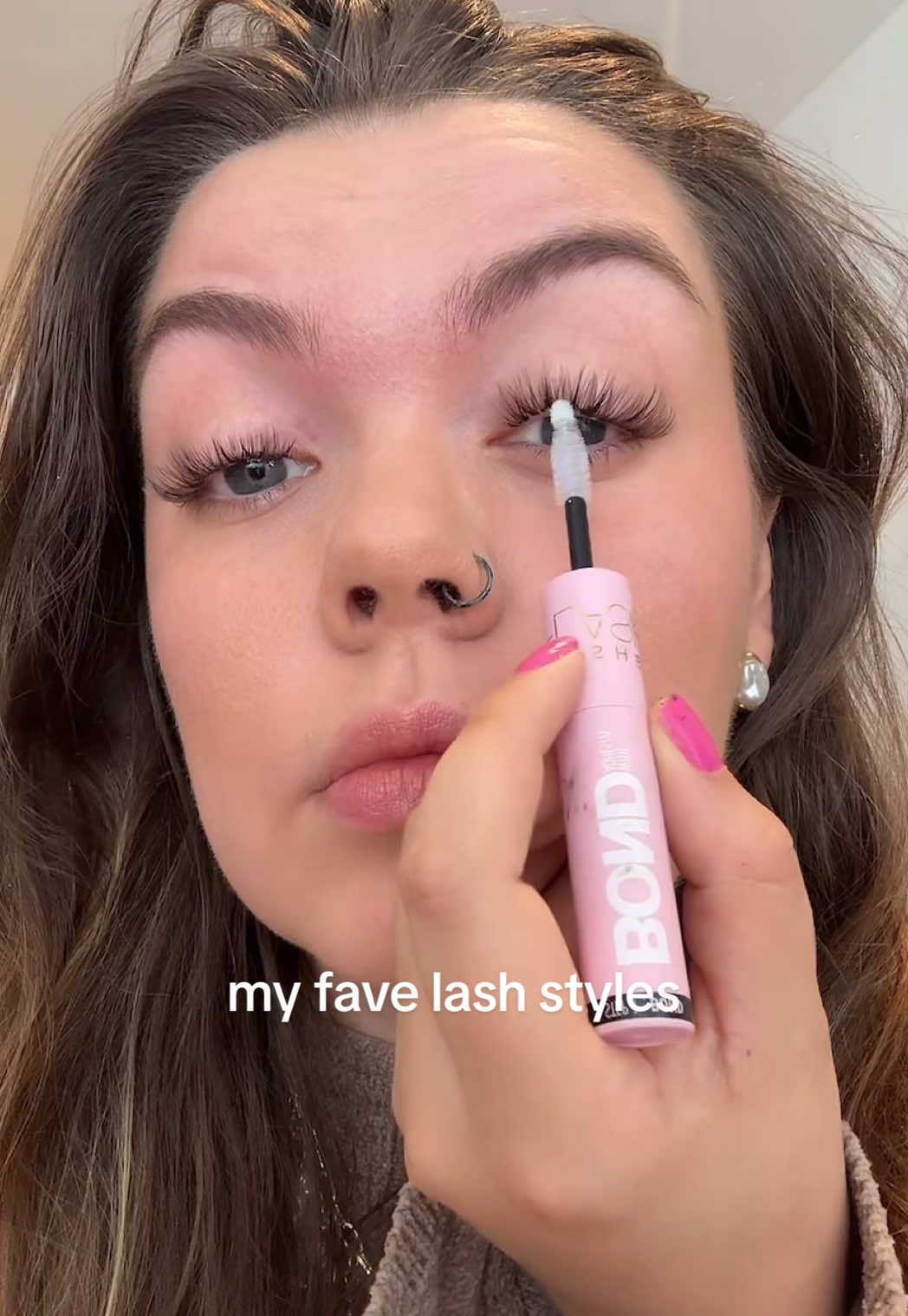 TikTok post by @carriependle for TATTI LASHES. Caption reads: Some of my fave styles @TATTI LASHES 🌸🎀....