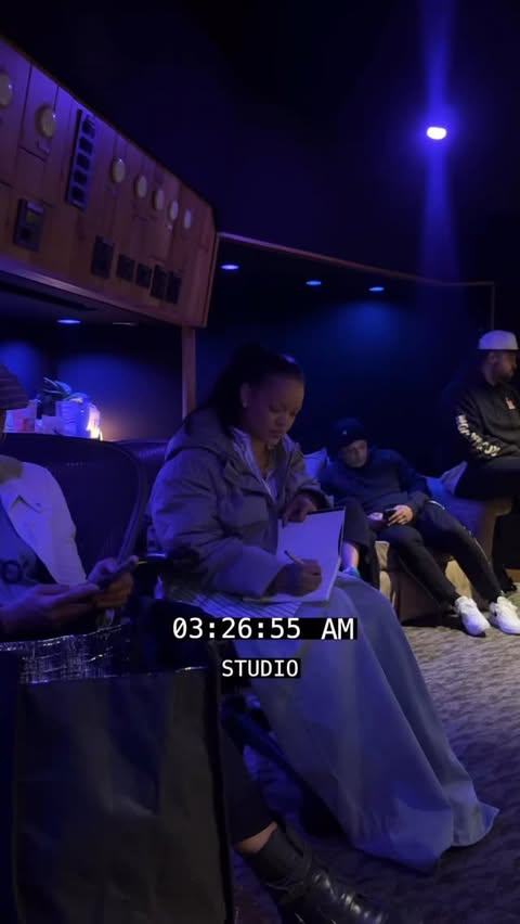 Instagram post by @badgalriri for Savage X Fenty. Caption reads: commercial break.