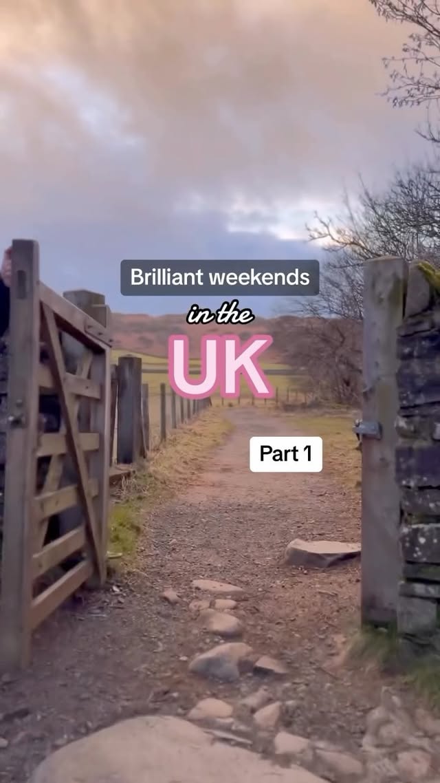 Instagram post by @petite.blondine for VisitEngland. Caption reads: [...] the Durham Dales @lovegreatbritain....