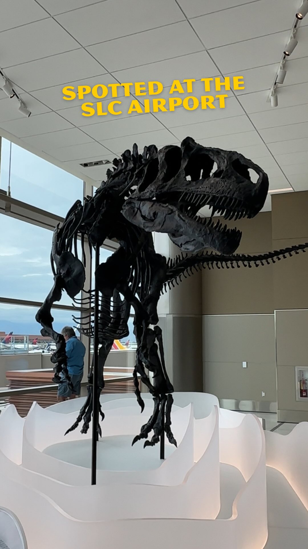 Instagram post by @slcairport for Visit Utah. Caption reads: Arriving? Departing? Add a little extra time to....