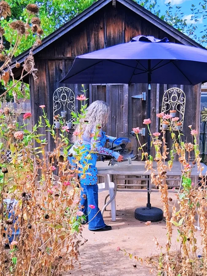 Instagram post by @omasgardens for Farmers Defense. Caption reads: [...] to get them going. I always use my....