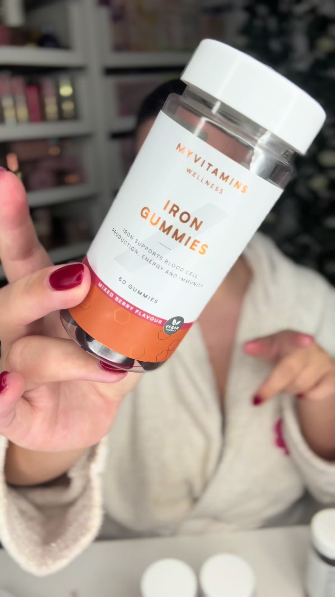 TikTok post by @jomarie1980 for ViDrate. Caption reads: Rise, shine & supplements #supplementsthatwork....