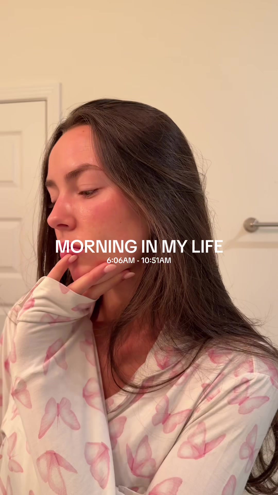 TikTok post by @hannahsykesburch for OLAPLEX. Caption reads: current routine that genuinely makes me wanna jump....