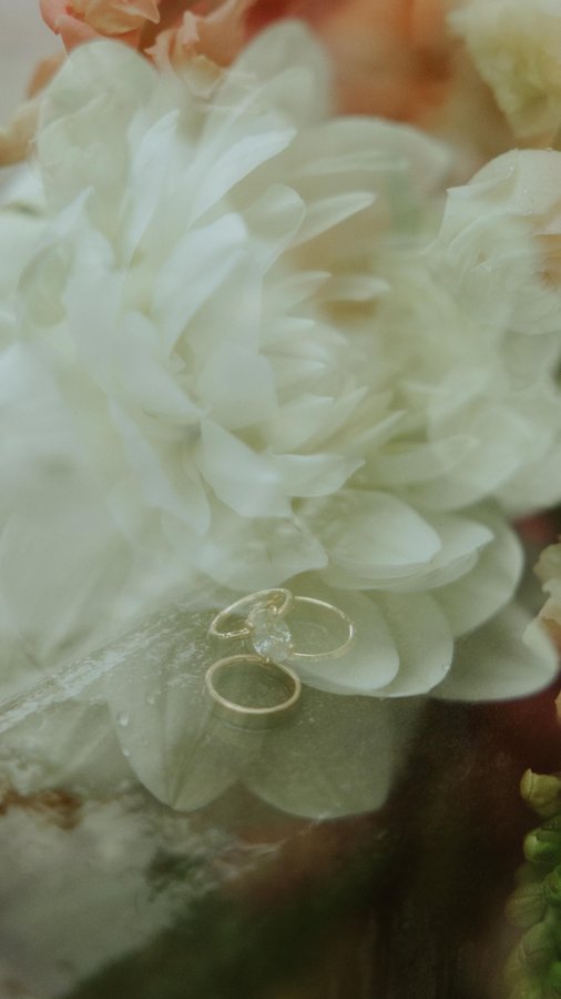 Instagram post by @hallesimons_ for Brilliant Earth. Caption reads: Wedding band unboxing with @brilliantearth! I love....