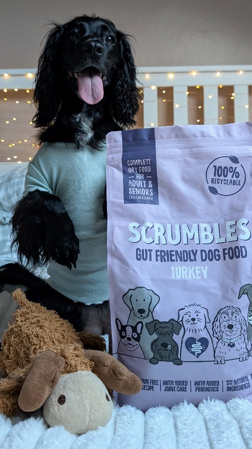 Instagram post by @clemmie_tinycocker for Scrumbles. Caption reads: [...] we've noticed since I switched to @scrumbles....