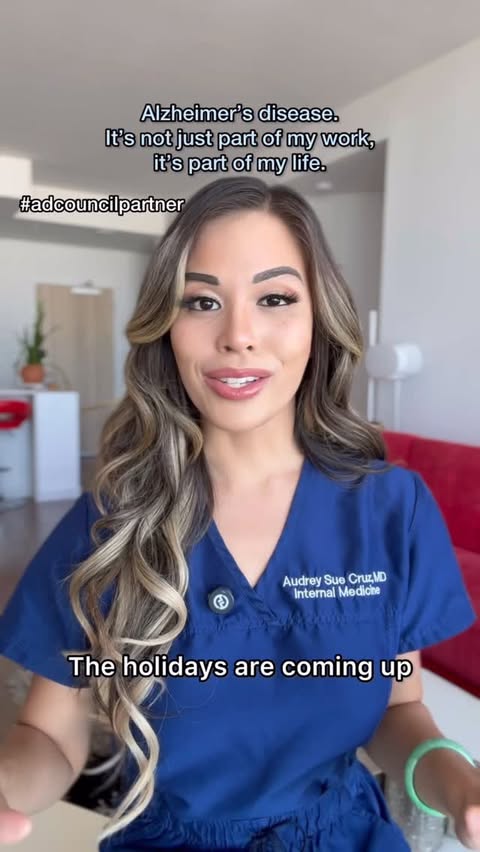Instagram post by @dr.audreyxsue for Ad Council. Caption reads: I’ve cared for Alzheimer’s patients, and I’ve....