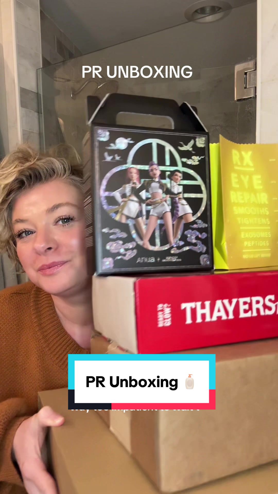 TikTok post by @emmyhoyes for Beekman 1802. Caption reads: [...] these amazing and generous brands. @Beekman....