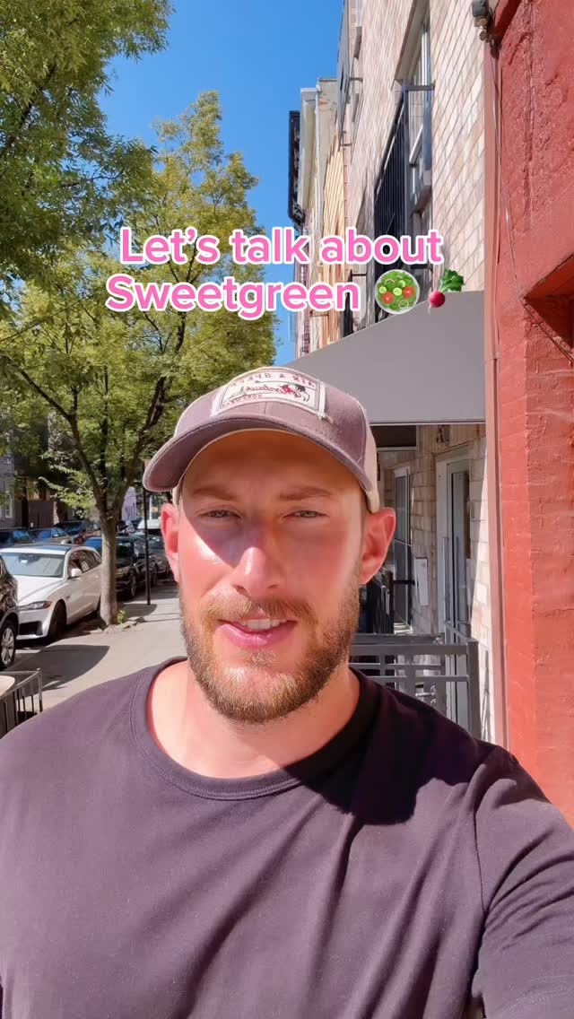 Instagram post by @calebthill for sweetgreen. Caption reads: #Sweetgreen_Ad when I say I used to be obsessed, I....