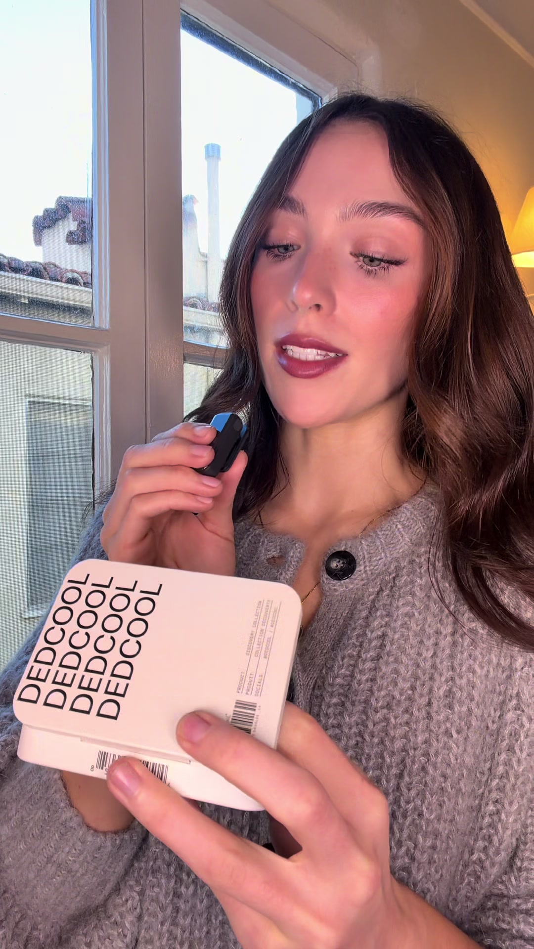 TikTok post by @mirandawillcry for dedcool. Caption reads: Before I found my perfect @dedcool scent wardrobe....