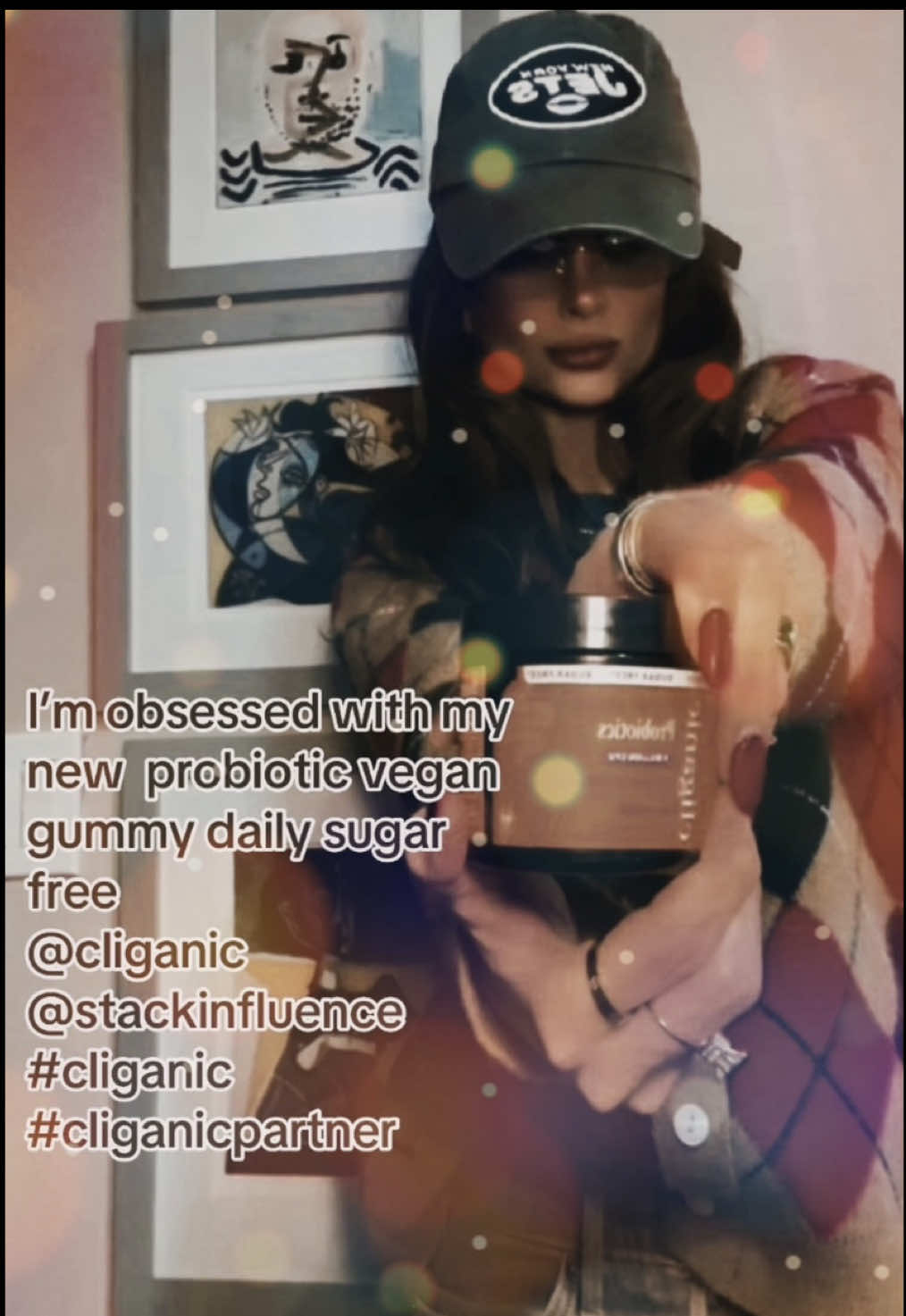 TikTok post by @lamaga__nyc1 for Cliganic. Caption reads: [...] vegan gummy daily sugar free :)  @cliganic_ ....