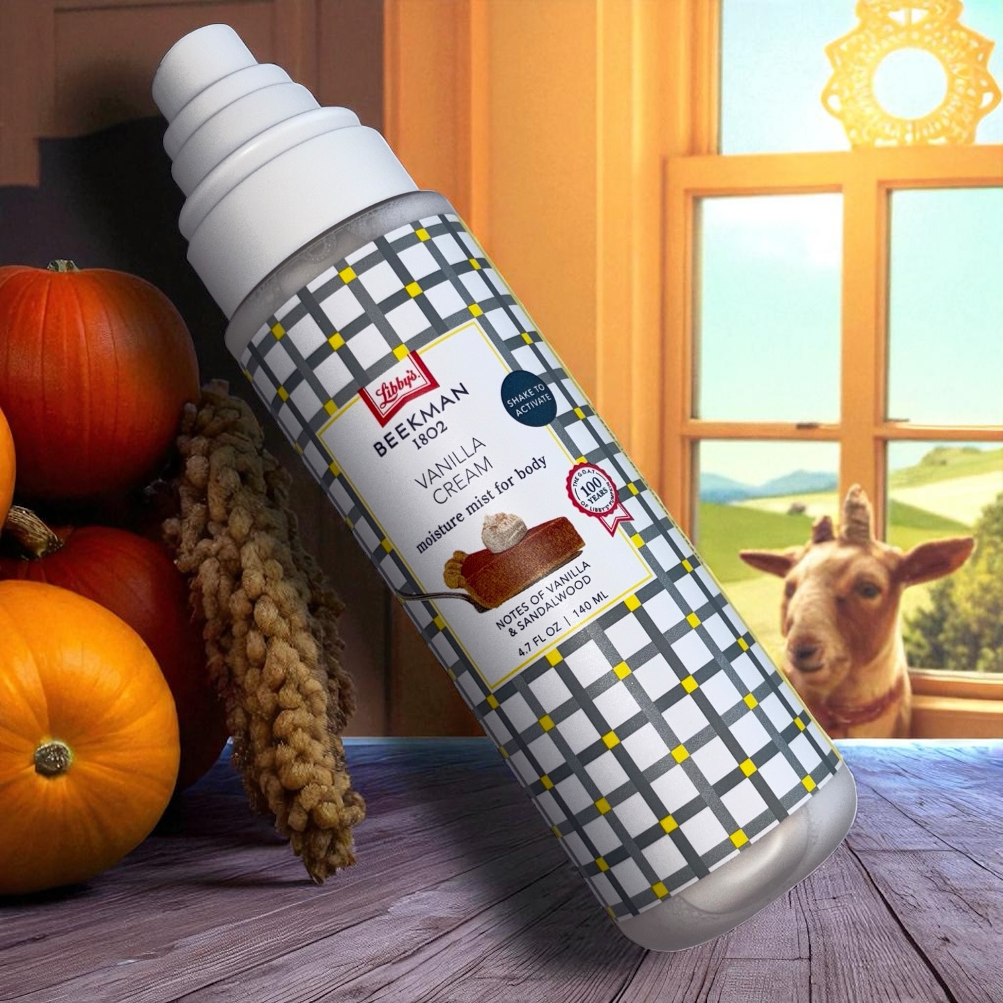 Instagram post by @anne.whitney.1229 for Beekman 1802. Caption reads: @beekman1802 X @libbyspumpkin 
Milk Shake
Moisture....