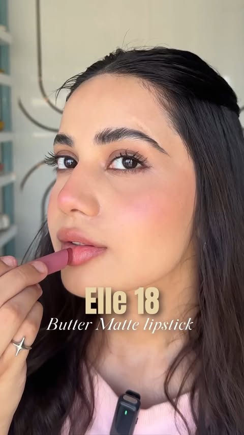 Instagram post by @_dollyyjavved for Elle18. Caption reads: [...] ₹199 Shop now on Myntra & Nykaa 🛍️ #Ad....
