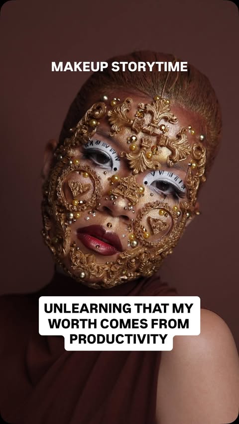 Instagram post by @cindychendesigns for Ben Nye Makeup. Caption reads: Being called a workaholic used to feel like praise....