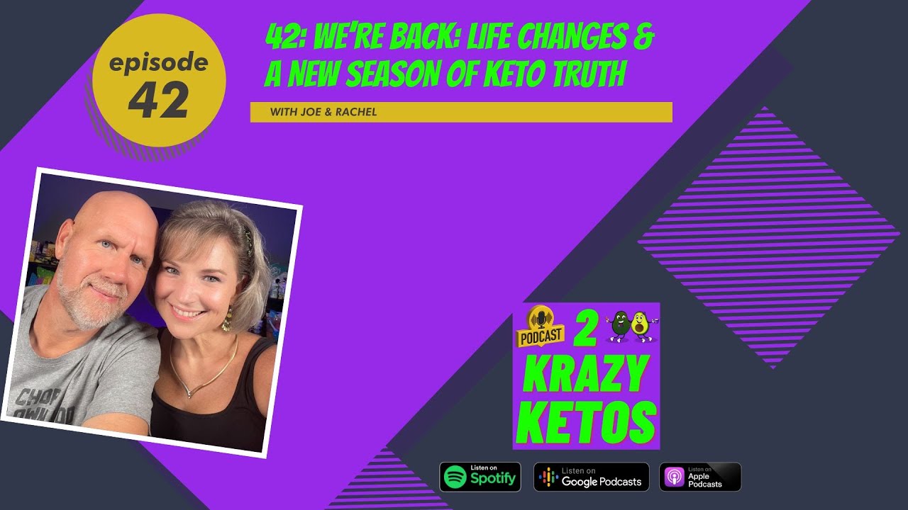 YouTube post by @2krazyketos for Keto Chow. Caption reads: 42: We’re Back: Life Changes & a New Season of....