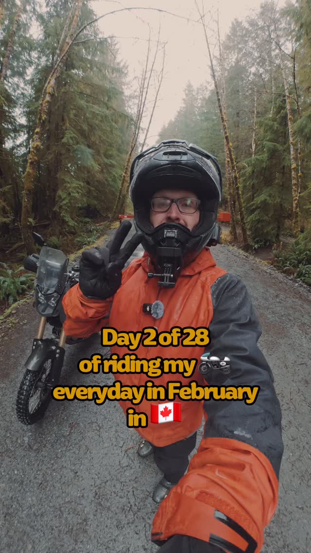Instagram post by @raggedroadsmoto for Flying Eyes Optics. Caption reads: Day 2 of 28 of riding my 🏍️ every day in February....