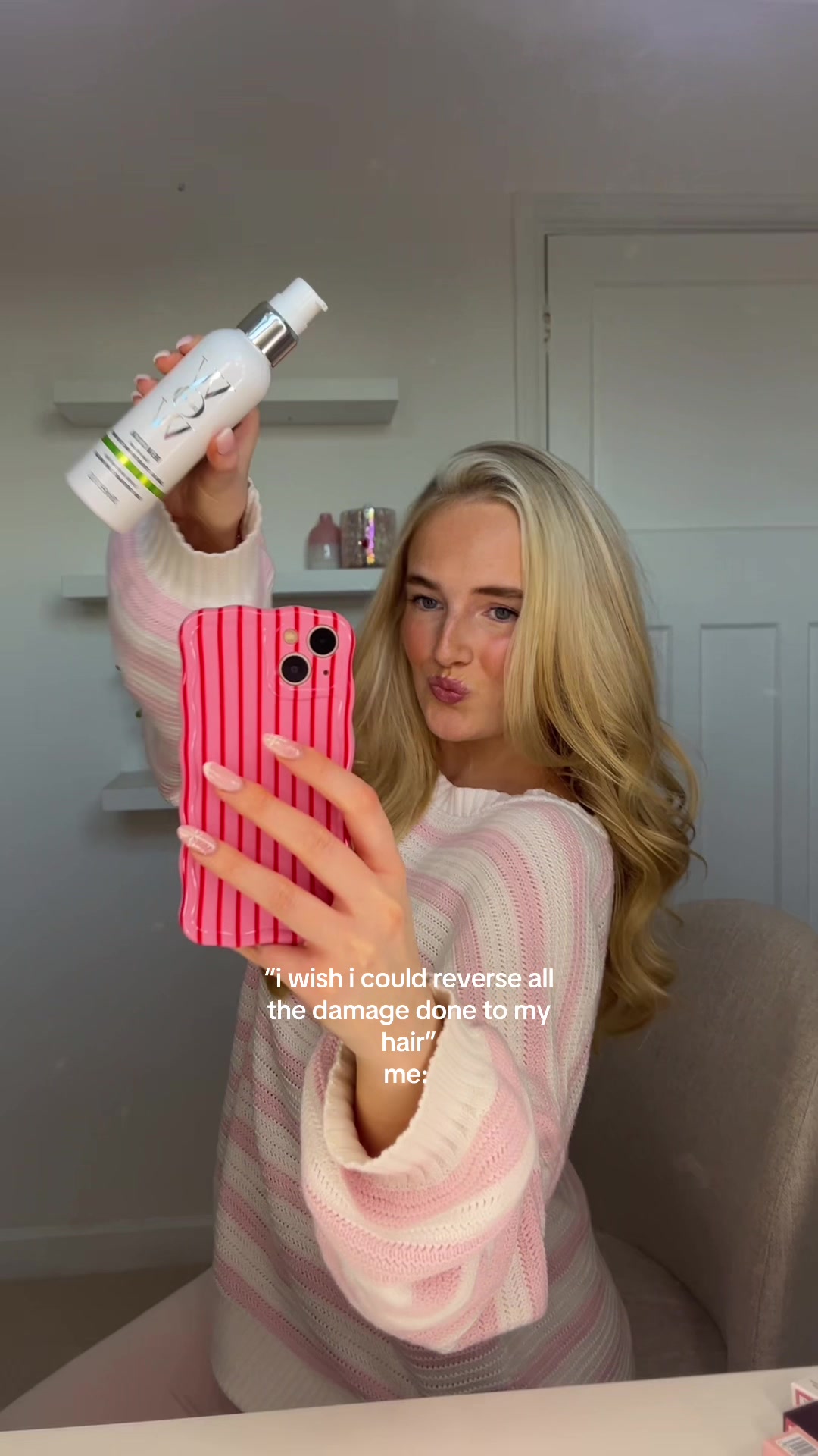 TikTok post by @lucyscarlett_ for Color Wow Hair. Caption reads: you can girly🥹 #fyp #foryou #haircare....