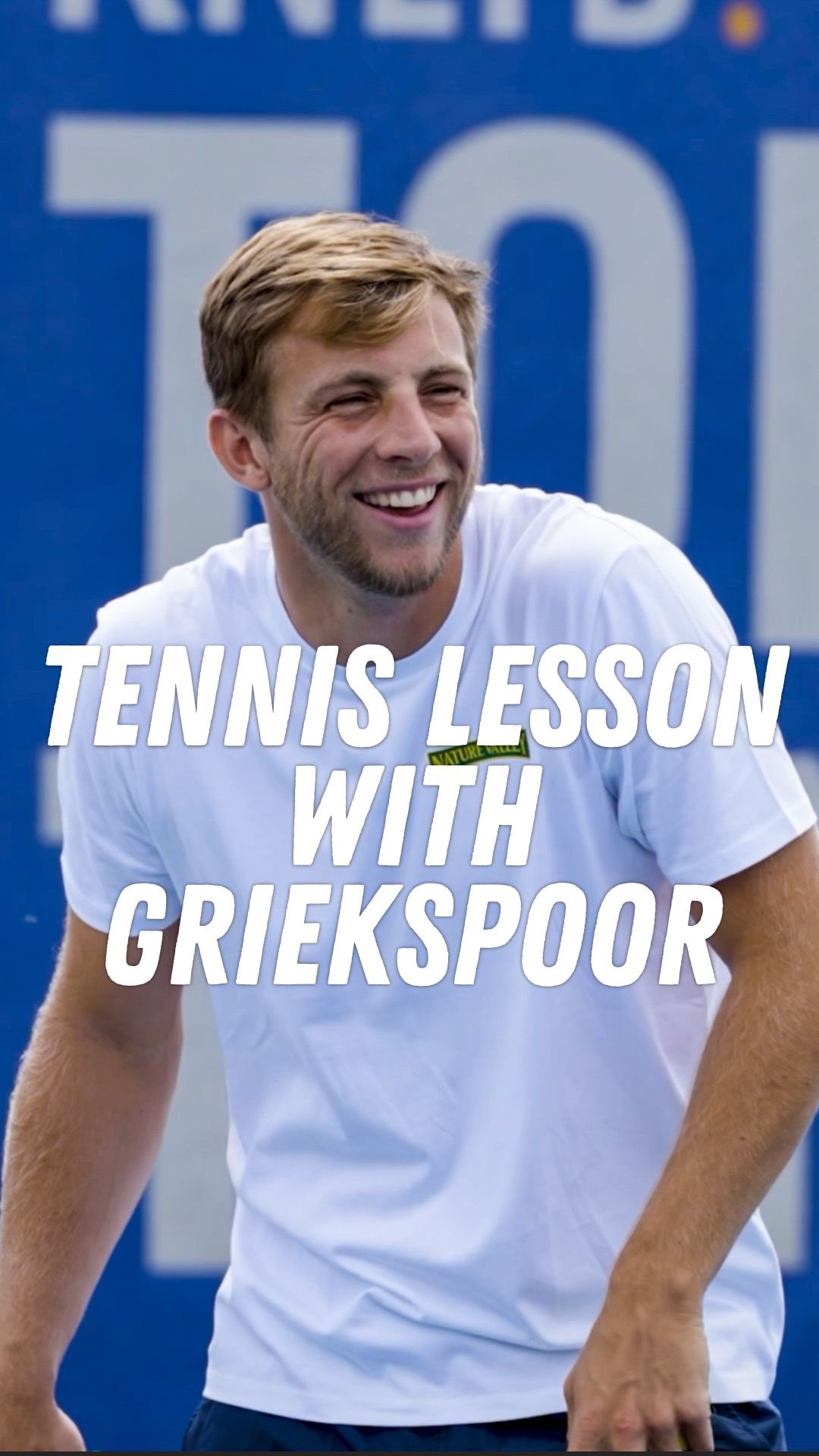 Instagram post by @backstage_tennis for Nature Valley. Caption reads: 😲Imagine getting a private tennis lesson from....