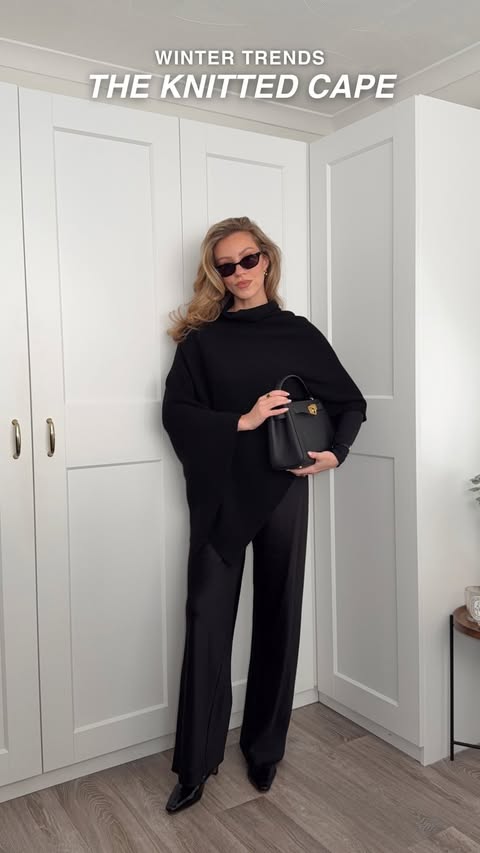 Instagram post by @lv_blackwell for Intimissimi. Caption reads: Winter fashion trend: the cape 🖤

Now I feel old....