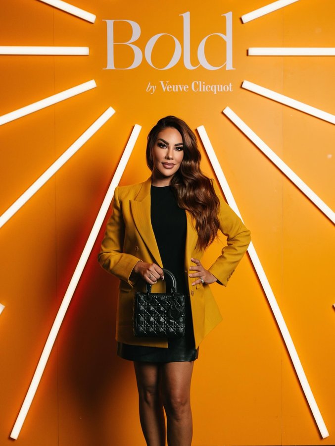 Instagram post by @shantyvidalofficial for Veuve Clicquot. Caption reads: [...] for having me at the Bold Awards by Veuve....