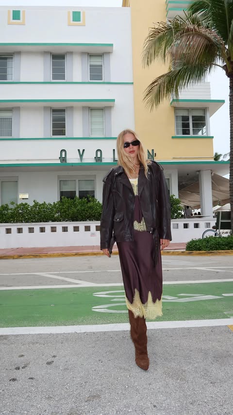 Instagram post by @jemerced for reserved. Caption reads: welcome to Miami - total look by @reserved....