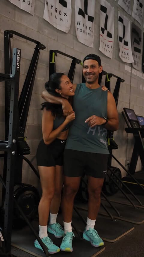 Instagram post by @melhwang for Sport Chek. Caption reads: [...] latest PUMA x HYROX collection from....