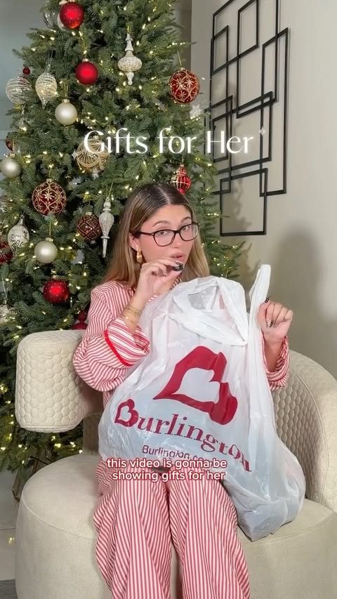 Instagram post by @elizabethelias for Burlington. Caption reads: #ad @burlingtondeals Gifts for Her 🎁💖 [...].