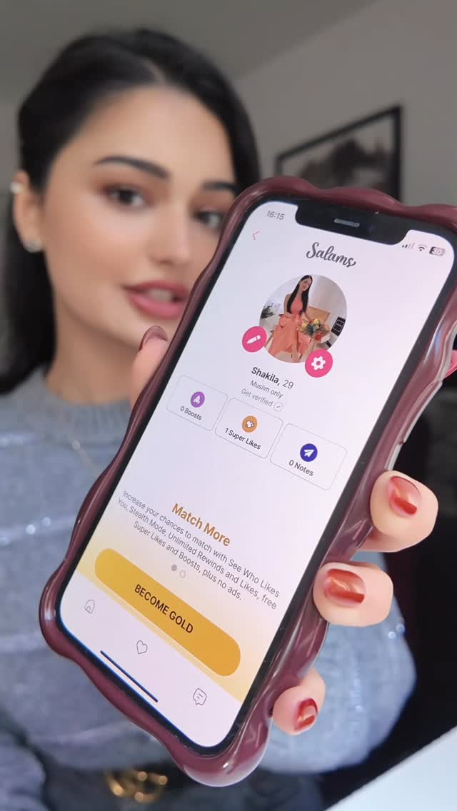 Instagram post by @shakilasedit for Salams. Caption reads: Skip the small talk and get straight onto finding....