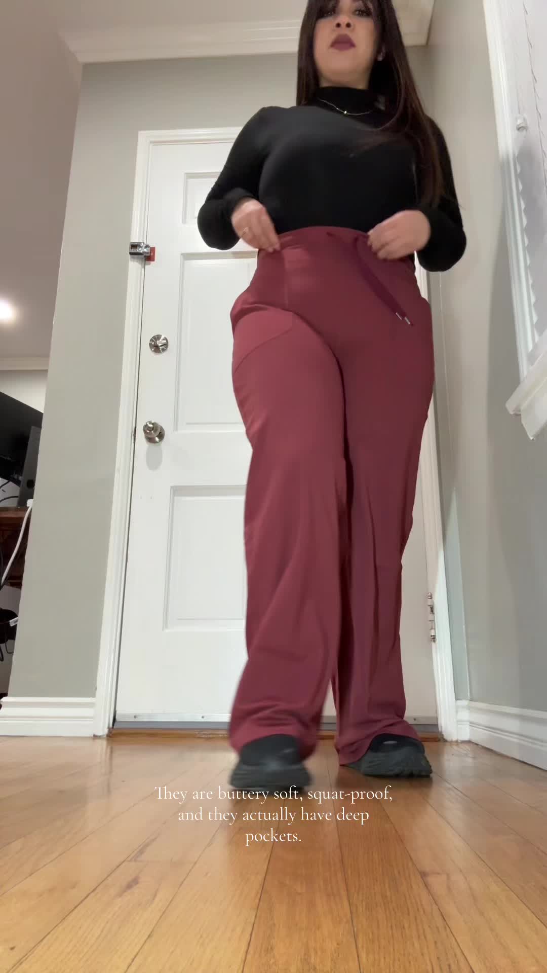 TikTok post by @ochoafamily04 for G4Free. Caption reads: 🥰🔥❤️ #G4Free #yogapants #crzyoga....