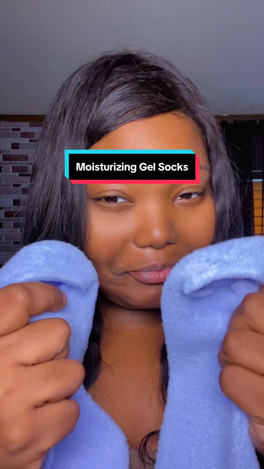 TikTok post by @shenekiaraqual for Dr. Frederick's Original. Caption reads: Moisturizing Gel Socks @Dr. Frederick’s Original....