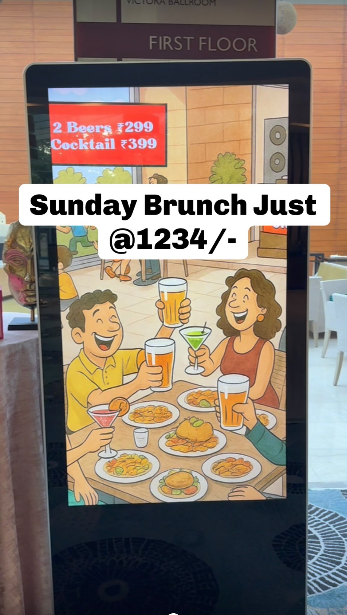 Instagram post by @captain_amaira for Radisson. Caption reads: Itna sasta brunch that too in 5 star hotel in....