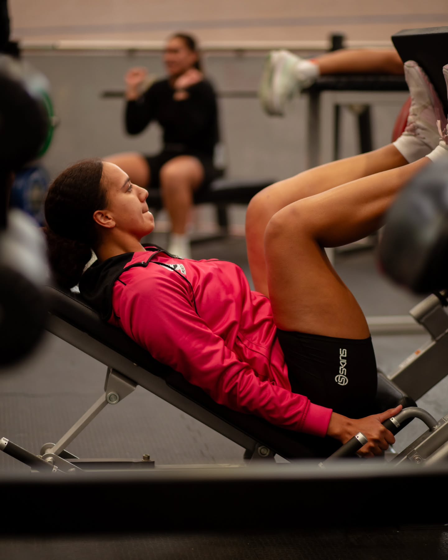 Instagram post by @sthrnsteel for SKINS Compression. Caption reads: [...] so pleased to be partnered with SKINS....