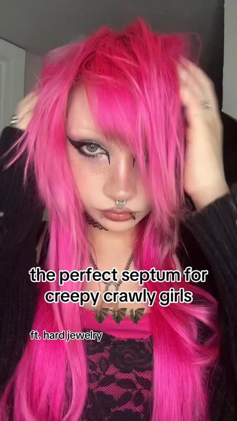 Instagram post by @t00fs for Hard Jewelry. Caption reads: hardest septum #hardjewelry #emo.