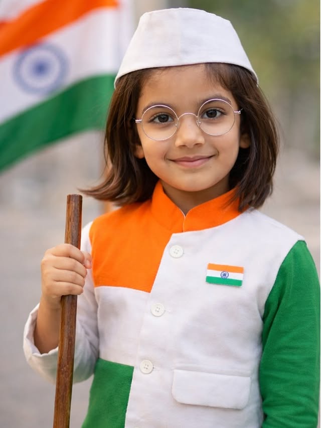 Instagram post by @myra_uniquegirl for FirstCry. Caption reads: [...] Year the Indian way 🇮🇳✨
Celebrating....