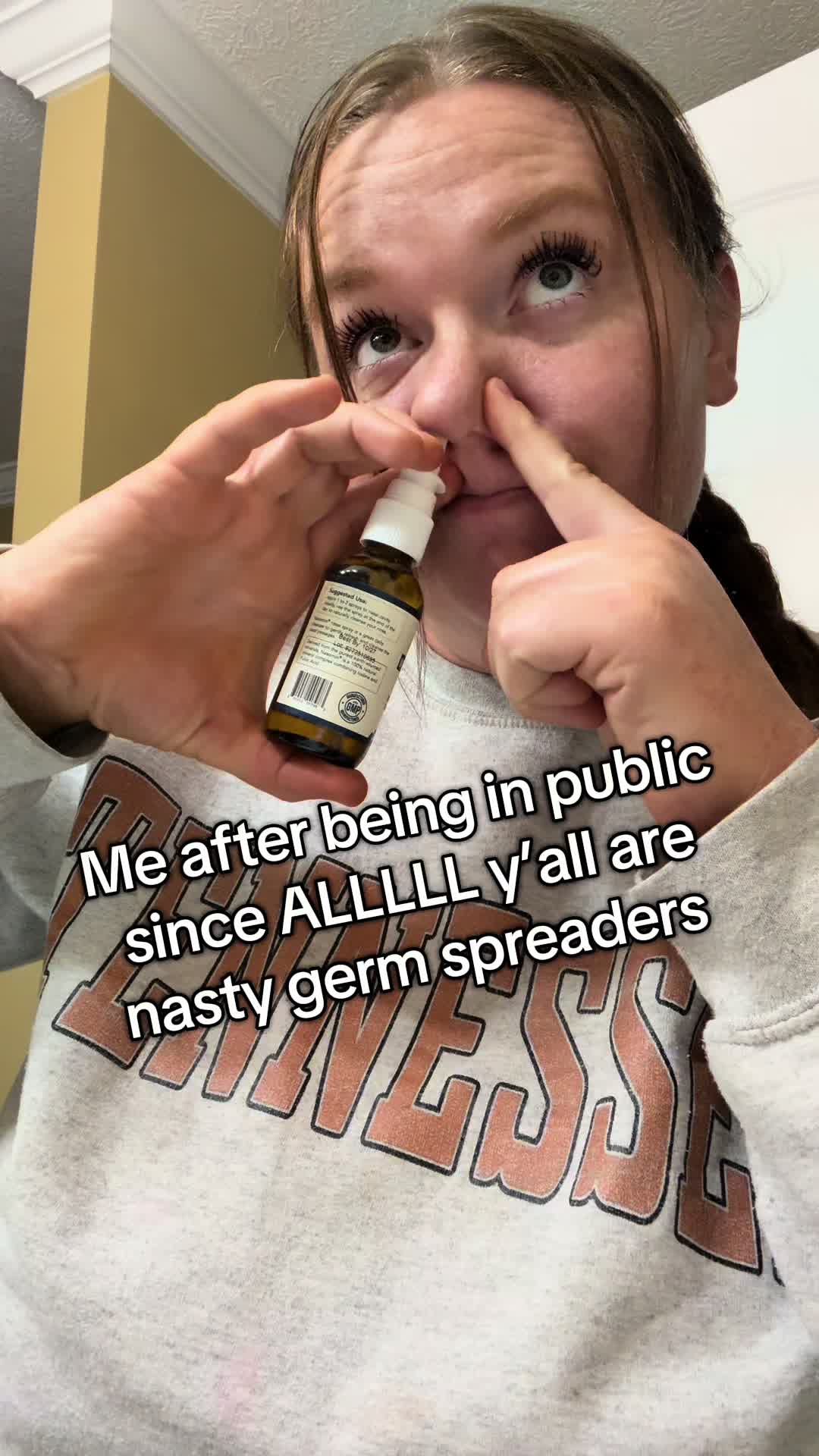 TikTok post by @camiloohoo for Triquetra Health. Caption reads: Flu and cold season won’t stop me from going out....