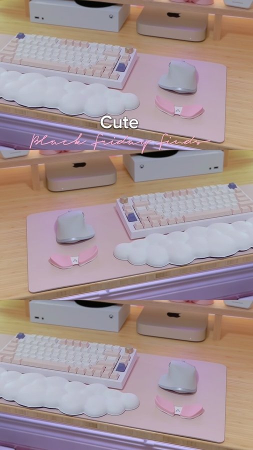 Instagram post by @mariascozyera for DeltaHub. Caption reads: [...] loving this mobile wrist rest from....