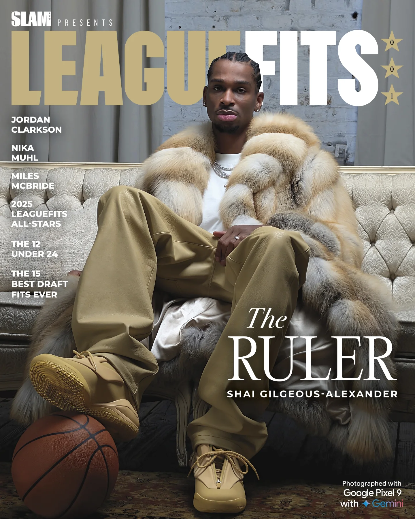 Instagram post by @leaguefits for Google Pixel. Caption reads: #sponsored Shai Gilgeous-Alexander was the only....