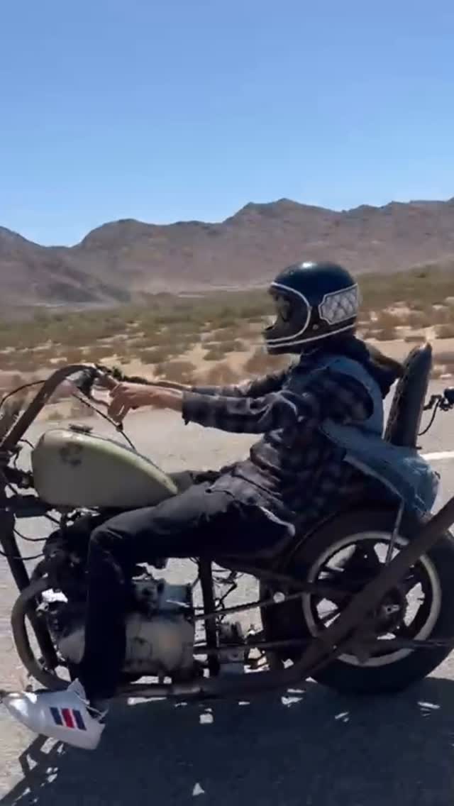 Instagram post by @lebeefster for Biltwell. Caption reads: On the way to San Felipe , #eldiablorun @biltwell....