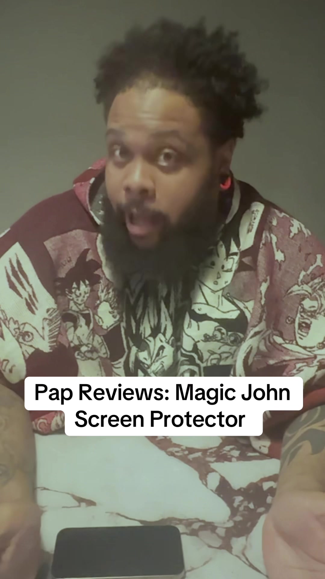TikTok post by @fatpappy for MAGIC JOHN. Caption reads: @MAGICJOHN.OFFICIAL the screen protectors are....