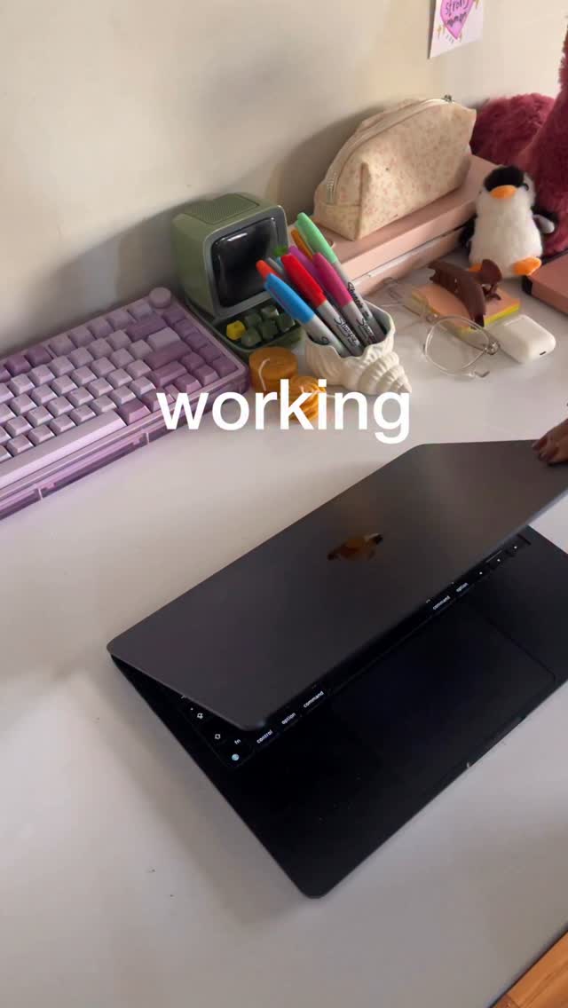 Instagram post by @lifewkaju for Sharpie. Caption reads: ˚ ༘♡ Working from home doesn’t have to mean boring....