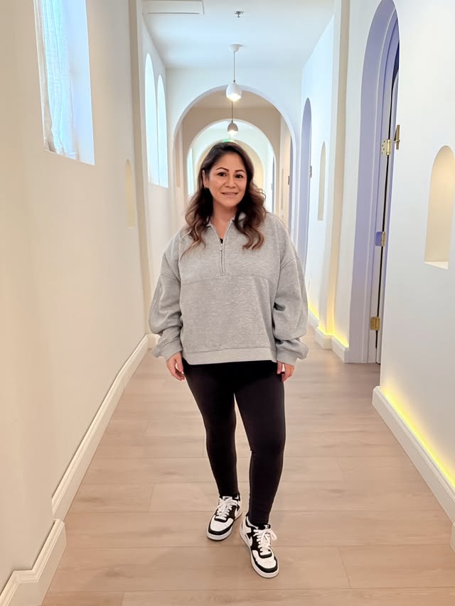 Instagram post by @our.chaotic.little.life for Fabletics. Caption reads: Feeling my best, looking my best ✨....